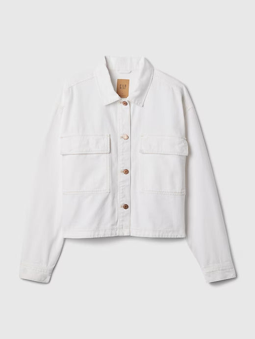 Gap Cropped Denim Shirt Jacket