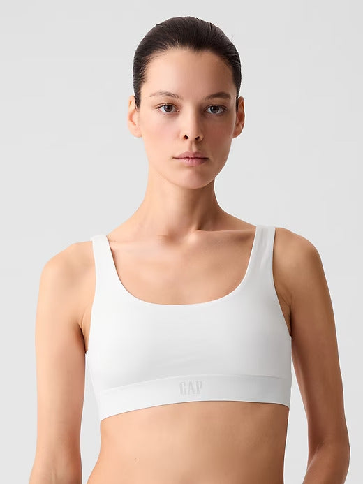 Gap Organic Stretch Cotton Gap Logo Bralette