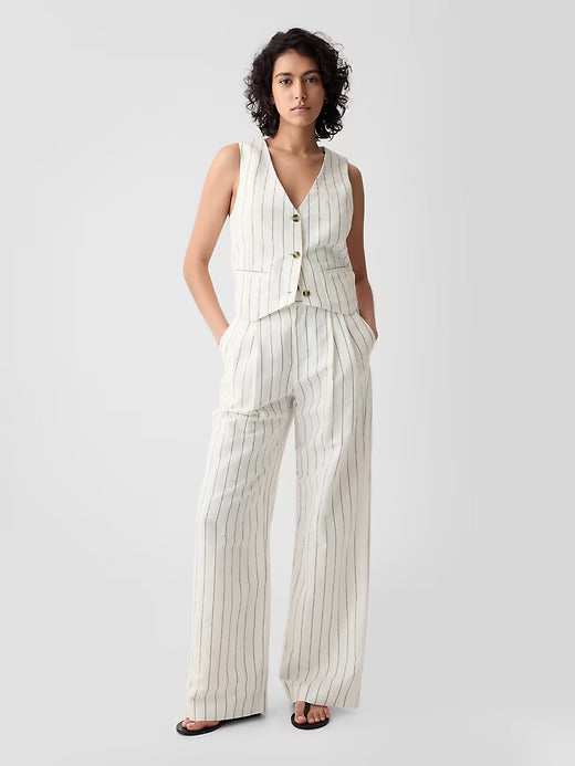 Gap 365 High Rise Linen-Cotton Trousers
