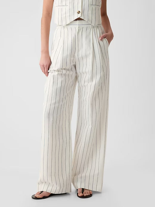 Gap 365 High Rise Linen-Cotton Trousers