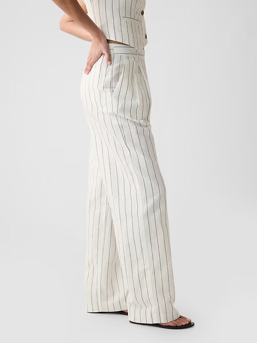 Gap 365 High Rise Linen-Cotton Trousers