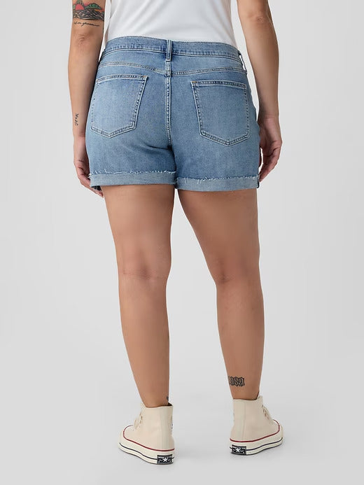Gap 5" Mid Rise Denim Girlfriend Shorts
