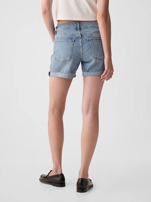 Gap 5" Mid Rise Denim Girlfriend Shorts