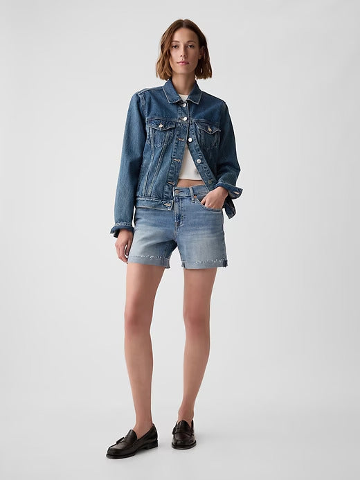 Gap 5" Mid Rise Denim Girlfriend Shorts
