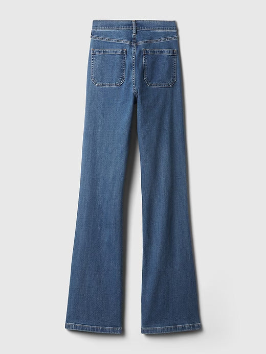 Gap High Rise Braided '70s Flare Jeans