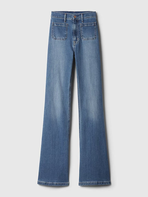 Gap High Rise Braided '70s Flare Jeans