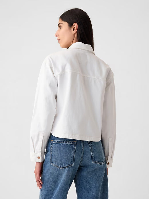 Gap Cropped Denim Shirt Jacket