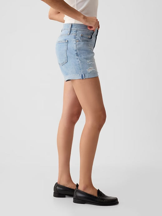 Gap 5" Mid Rise Denim Girlfriend Shorts