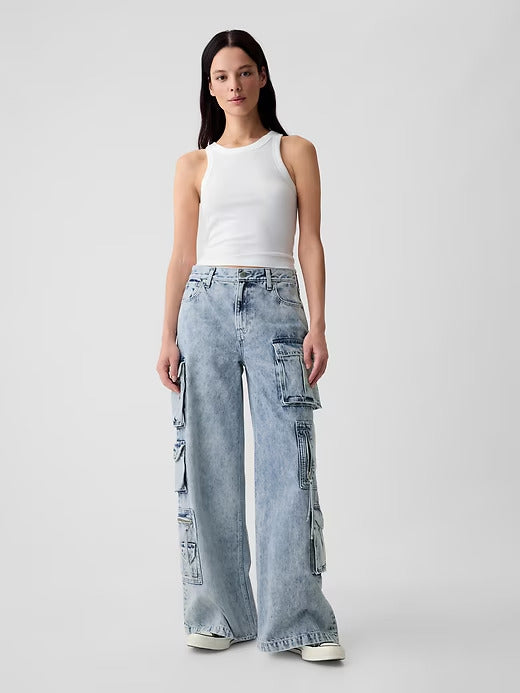 Gap Mid Rise UltraSoft Baggy Jeans