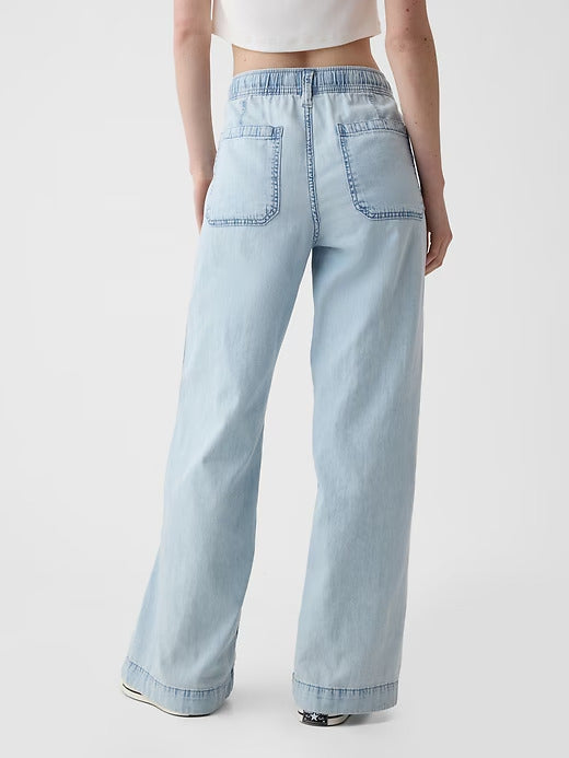 Gap Denim Easy Wide-Leg Pants