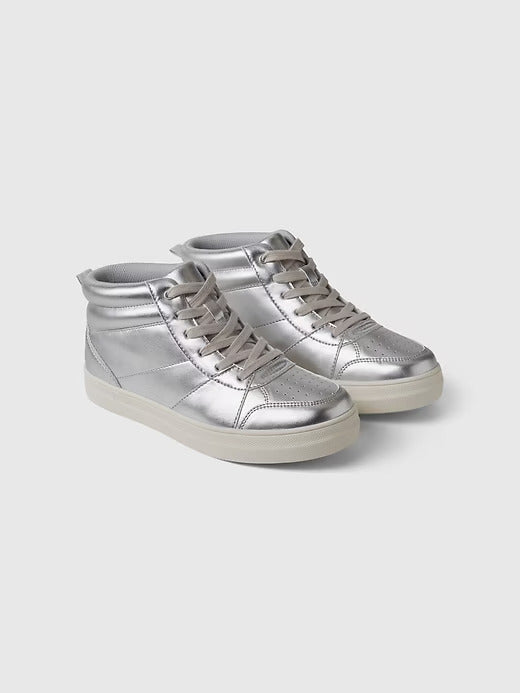 Gap Kids High-Top Metallic Sneakers