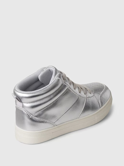 Gap Kids High-Top Metallic Sneakers