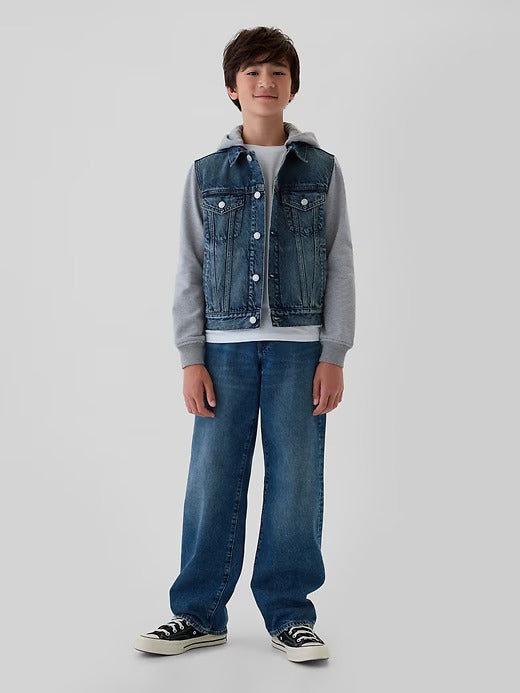 Gap Kids Hooded Icon Denim Jacket