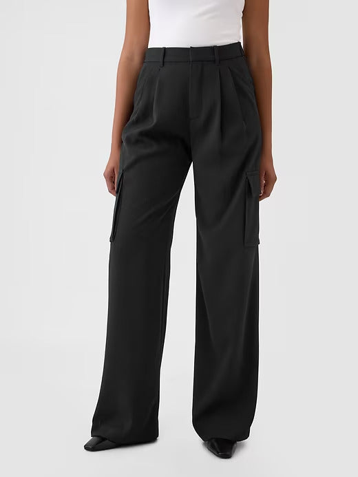 Gap 365 High Rise Cargo Pleated Trousers