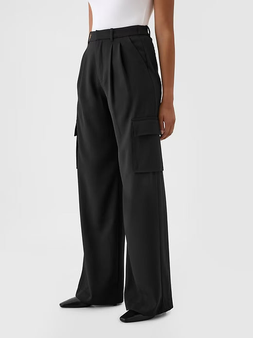 Gap 365 High Rise Cargo Pleated Trousers