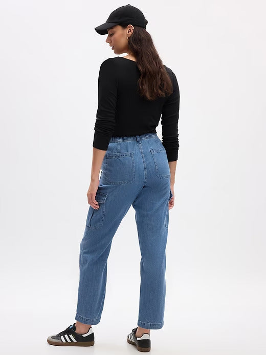 Gap Denim Easy Cargo Joggers
