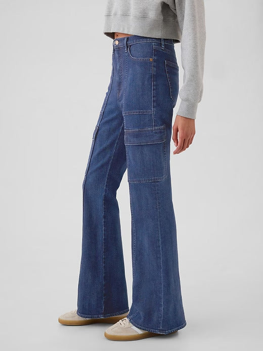 Gap High Rise Braided '70s Flare Jeans
