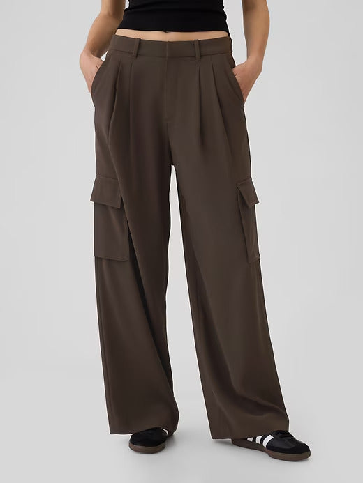 Gap 365 High Rise Cargo Pleated Trousers