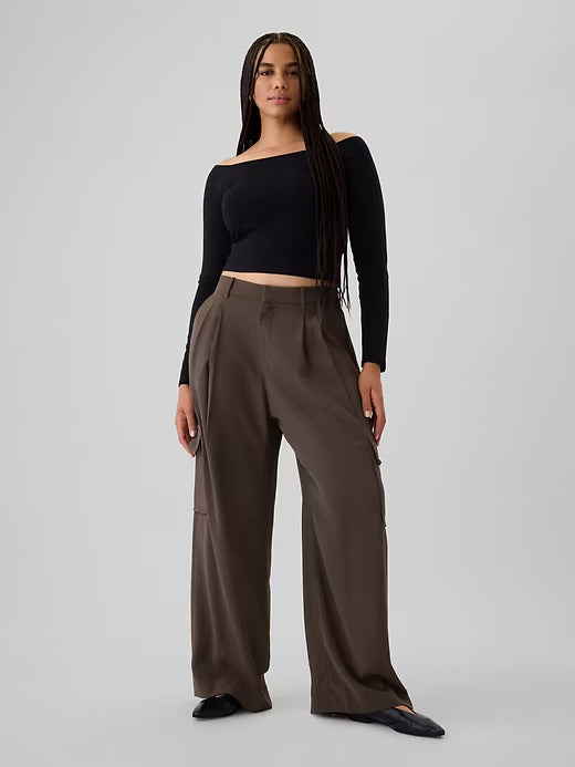 Gap 365 High Rise Cargo Pleated Trousers