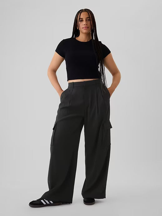 Gap 365 High Rise Cargo Pleated Trousers