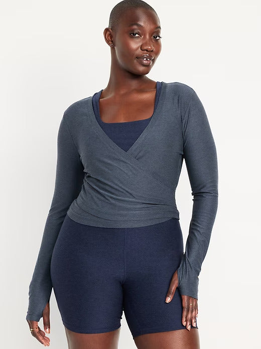 Old Navy CloudMotion Wrap-Front Top