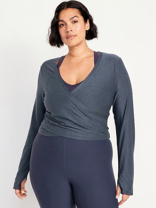 Old Navy CloudMotion Wrap-Front Top