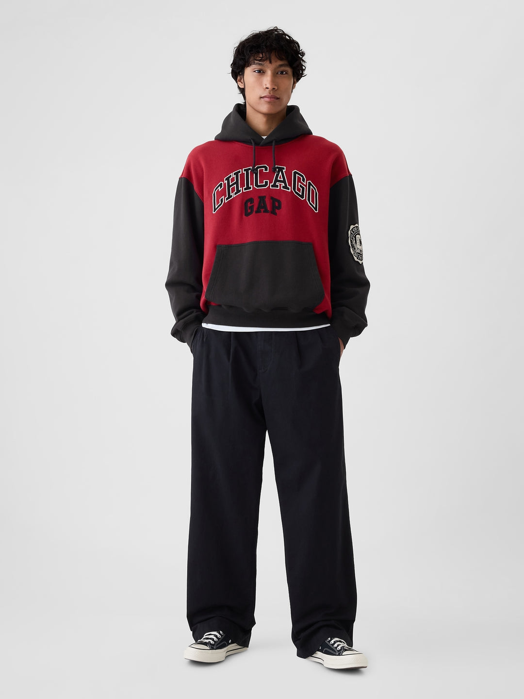 GAP NYC Logo Colorblock Hoodie