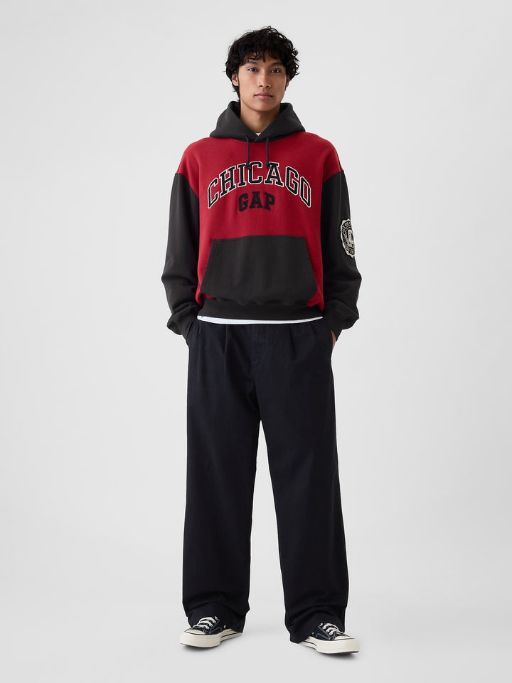 GAP NYC Logo Colorblock Hoodie