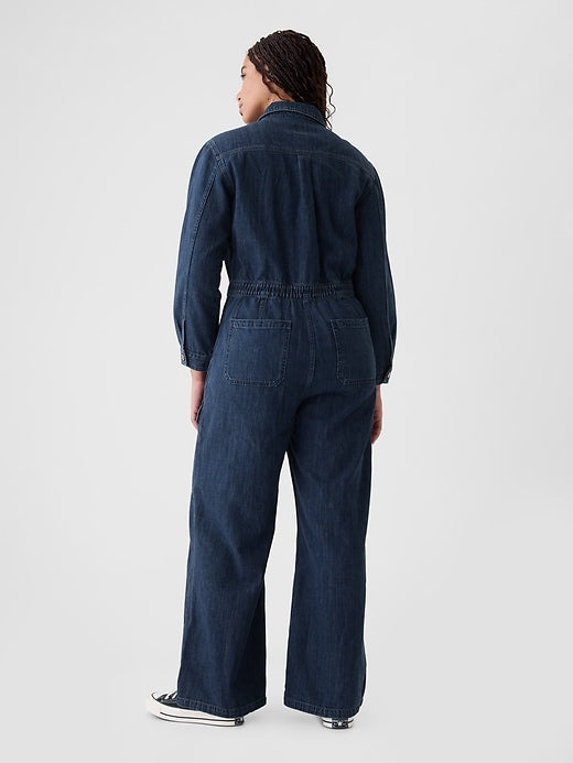 Gap Denim Cargo Jumpsuit