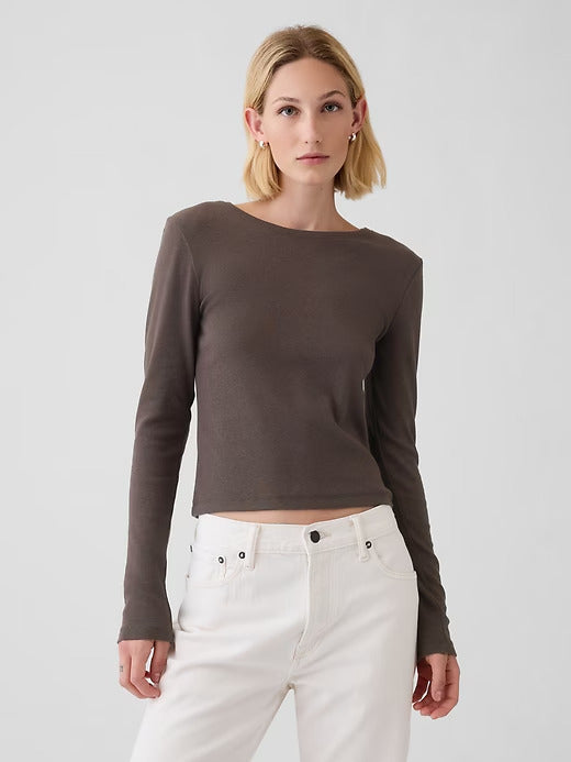 Gap Modern Rib Cropped T-Shirt