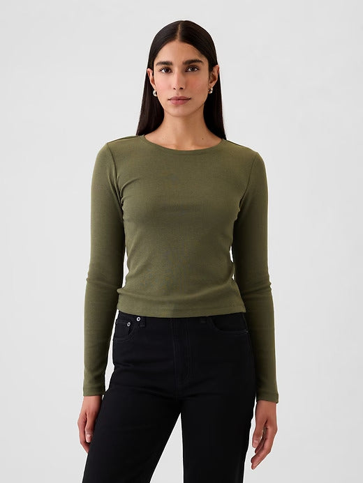 Gap Modern Rib Cropped T-Shirt