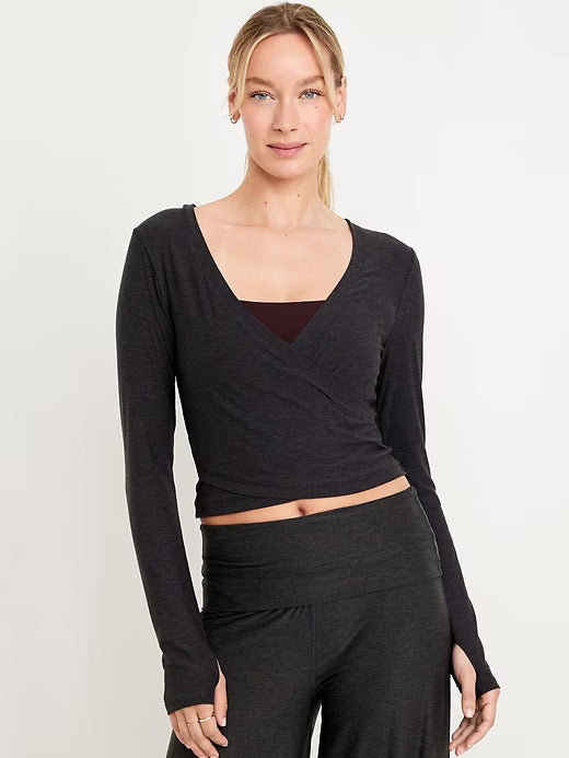 Old Navy CloudMotion Wrap-Front Top