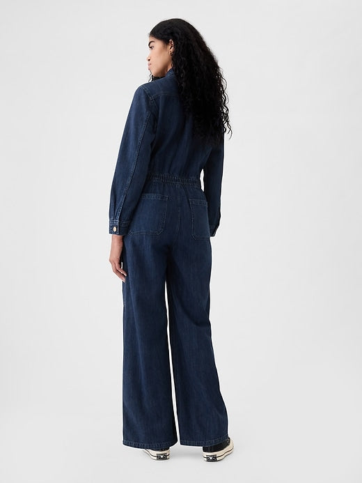 Gap Denim Cargo Jumpsuit