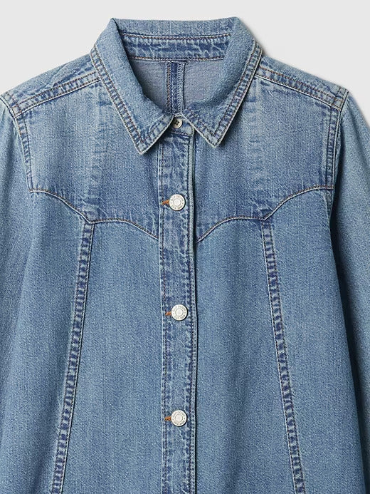 Gap Kids Denim Western Shirtdress