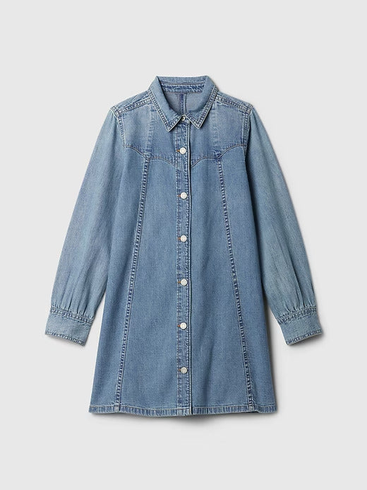 Gap Kids Denim Western Shirtdress