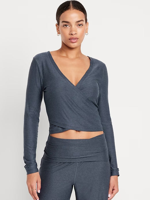 Old Navy CloudMotion Wrap-Front Top