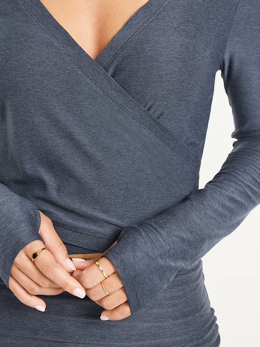 Old Navy CloudMotion Wrap-Front Top