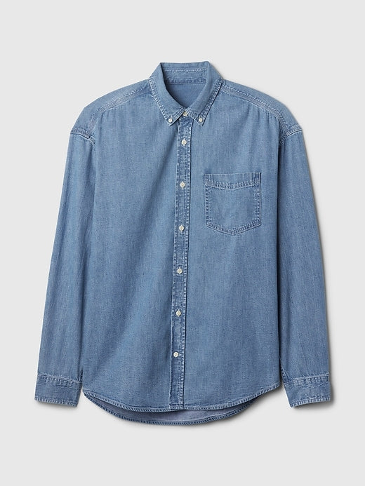 Gap Embroidered Denim Big Shirt