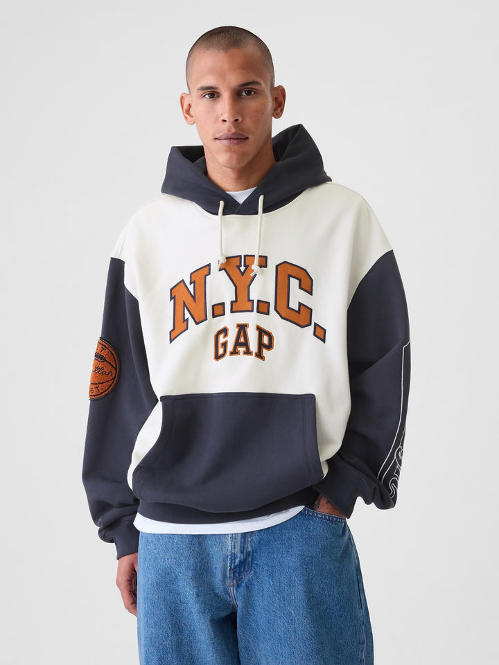 GAP NYC Logo Colorblock Hoodie