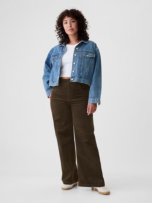 Gap High Rise Corduroy Stride Wide-Leg Pants