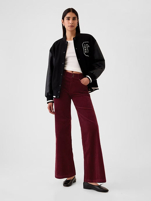 Gap High Rise Corduroy Stride Wide-Leg Pants
