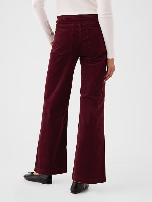 Gap High Rise Corduroy Stride Wide-Leg Pants
