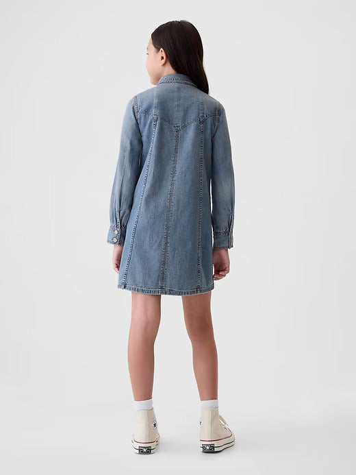 Gap Kids Denim Western Shirtdress