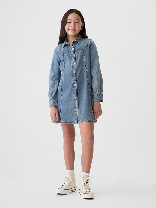 Gap Kids Denim Western Shirtdress