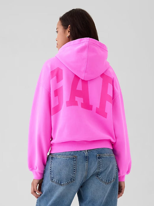Gap  VintageSoft Arch Logo Cropped Hoodie