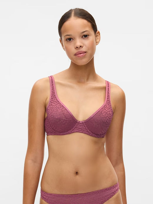 Gap Lace Unlined Semi-Demi Bra