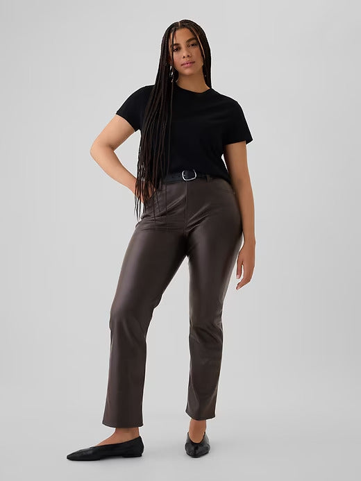 Gap High Rise Recycled Vegan Leather '90s Straight Pants