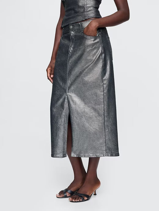 Gap Foil Midi Skirt