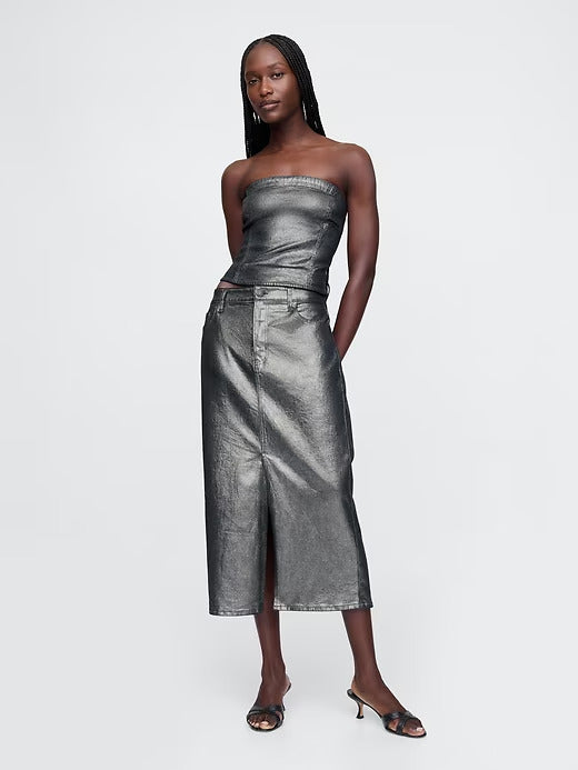 Gap Foil Midi Skirt