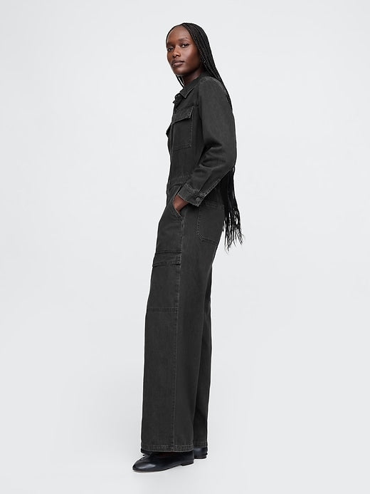 Gap Denim Cargo Jumpsuit